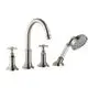 AXOR-HG-4-Loch-Wannenarmatur-Axor-Montreux-F-Set-Fliese-brushed-nickel-m-Kreuzgr-16544820 gallery number 1